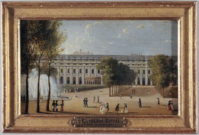 Palais-Royal gardens, circa 1820, present-day 1st arrondissement, between 1815 and 1825 by Unknown artist