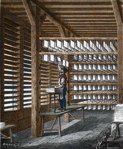 Paper production in the 19th century by Unknown artist