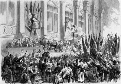 Paris, La Commune: Proclamation of the results of the referendum on 26 March 1871 on the Place de l