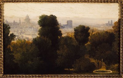 Paris seen from the heights of Belleville (circa 1840, present-day 19th arrondissement, in 1840) by Unknown artist
