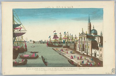 Peep-show, Entrance to the City of Venice Coming from Chioggia with the Isle of St. George the Greater on the Side by Unknown artist