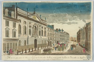 Peep-show, Maison Quiserie de Magasins, for the Marine of the King, and a Part of the Port of Plymouth in England by Unknown artist