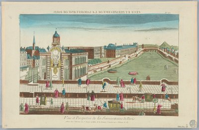 Peep-show, View and Perspective of the Samaritaine of Paris, No. 62 by Unknown artist