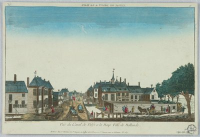 Peep-show, View of the Canal of Delft at The Hague, City of Holland, 16 by Unknown artist