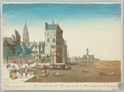 Peep-show, Perspective View of the Mouth of the Scheldt and the Fish Market of Antwerp by Unknown artist