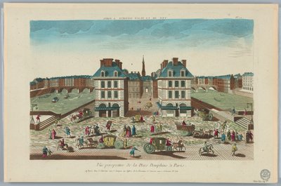 Peep-show, Perspective View of Place Dauphine in Paris, No. 71 by Unknown artist