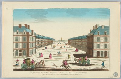Peep-show, Vue Perspective de la Place Dauphine de Paris, du Côté de la Rue de Harlay, No. 162 by Unknown artist
