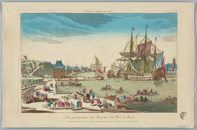 Peep-show, Vue Perspective des Bassins du Port de Brest, No. 24 by Unknown artist