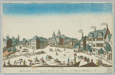 Peep-show, Optical View Representing the Surroundings of the Horse Market of Stettin in Germany by Unknown artist