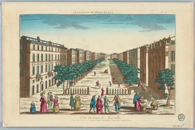 Peep-show, View of the Cours de Marseilles, No. 25 by Unknown artist