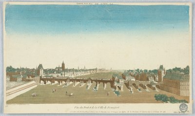Peep-show, View of the Bridge and the City of Frankfurt, 13 by Unknown artist