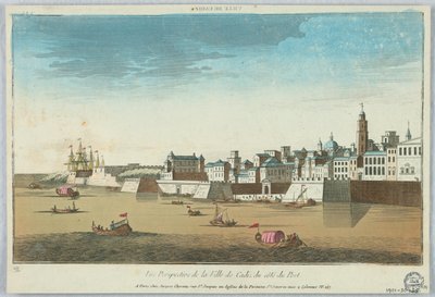 Peep-show, Perspective View of the City of Cadiz from the Port Side by Unknown artist