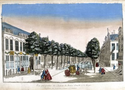 Perspective view of The Hague: the canals and the castle of Prince Gracht - Optical by Unknown artist