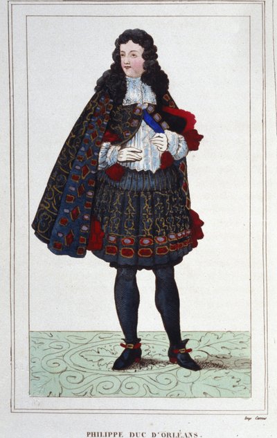 Philip II, Duke of Orléans, Chartres, Valois, Nemours and Montpensier (1674-1723). Regent of France from 1715 to 1723. Engraving from 1830. by Unknown artist
