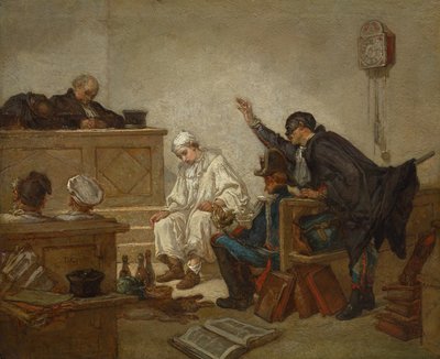 Pierrot in Criminal Court by Unknown artist