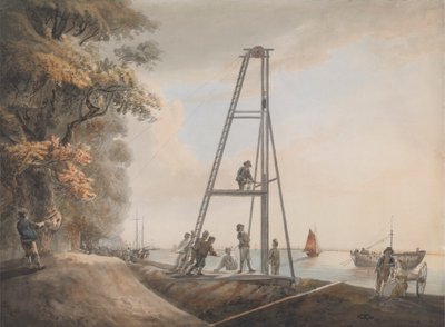 Pile Driving on the Banks of the Thames by Unknown artist