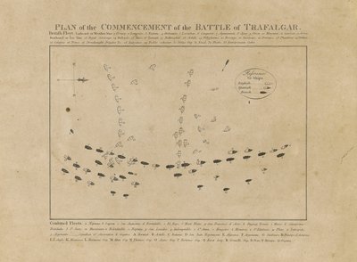 Plan of the Commencement of the Battle of Trafalgar by Unknown artist