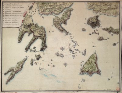 Plan of the taking of Barasound in Finland by Unknown artist