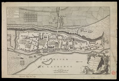 Plan of the town and fortifications of Montral or Villa Marie in Canada by Unknown artist