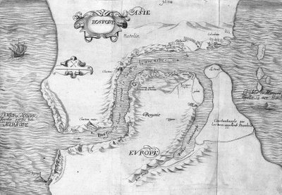 Plan Showing the Strait of Constantinople (now the Strait of Bosphorus) - in 