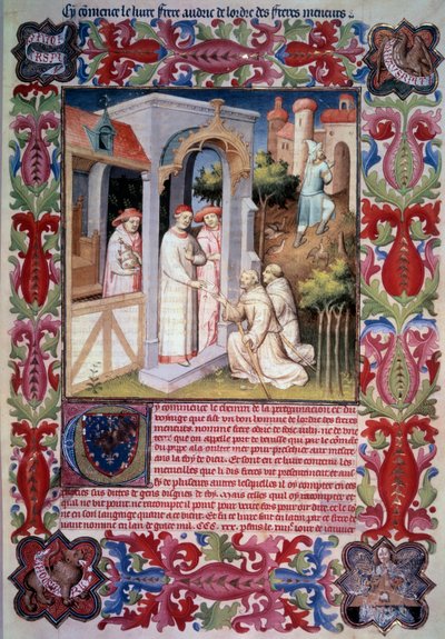 Pope John XXII entrusts Odoric of Pordenone with the mission of evangelizing Overseas Sea by Unknown artist