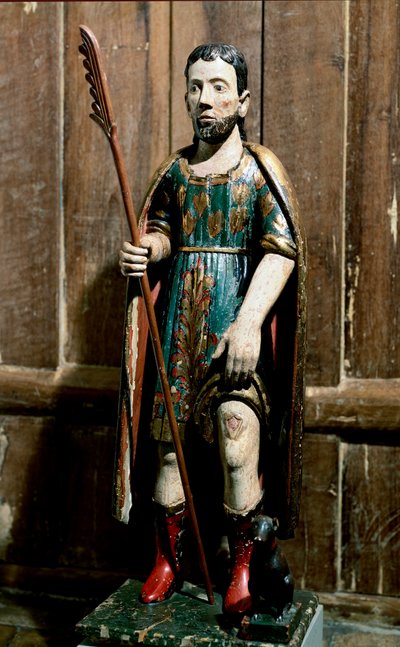 Saint Roch carrying the bubon of plague on his leg by Unknown artist