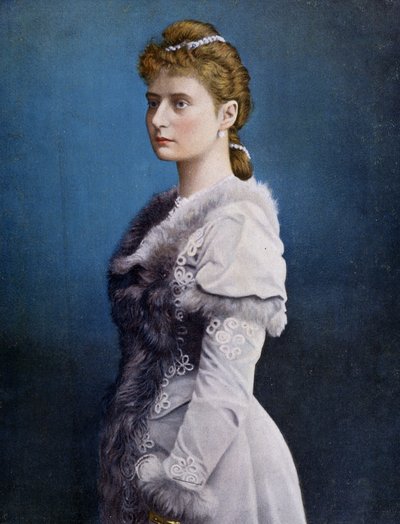 Portrait of Alexandra Fyodorovna (Alix of Hesse and by Rhine, Alexandra Feodorovna Romanova, Alexandra Fiodorovna Romanova, Victoria Alix Helene Louise Beatrice of Hesse and the Rhine, Alix de Hesse-Darmstadt) (1872-1918) by Unknown artist