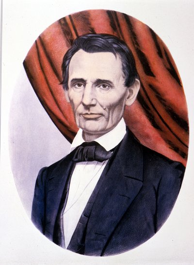 Portrait of American President Abraham Lincoln (1809 - 1865). by Unknown artist