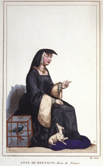 Portrait of Anne of Brittany (1476-1514), Queen of France, wife of Charles VIII then Louis XII by Unknown artist