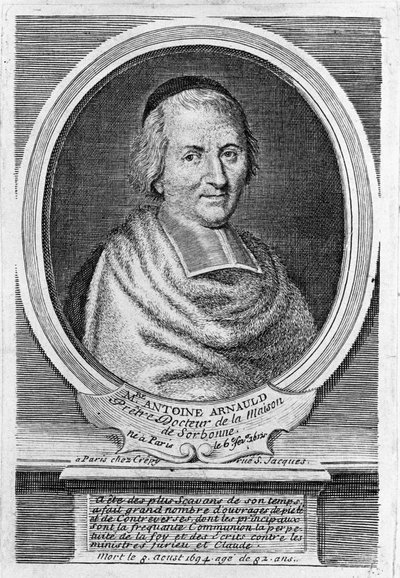 Portrait of Antoine Arnauld dit le Grand Arnauld (1612-1694), French priest, theologian, philosopher and mathematician, member of the Jansenists. by Unknown artist