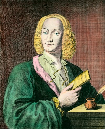 Portrait of Antonio Vivaldi (1678-1741), Italian composer. Engraving of the 18th century. Private collection by Unknown artist