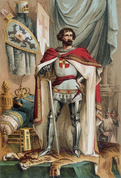 Portrait of Baudouin I, Latin Emperor of the Orient, became Emperor of Constantinople by participating in the Fourth Crusade. Also known as Baudouin IX of Flanders by Unknown artist