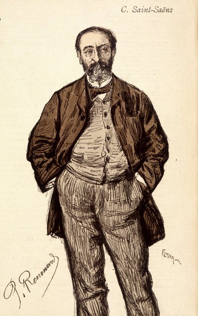 Portrait of Camille Saint-Saëns (1835-1921), French composer by Unknown artist