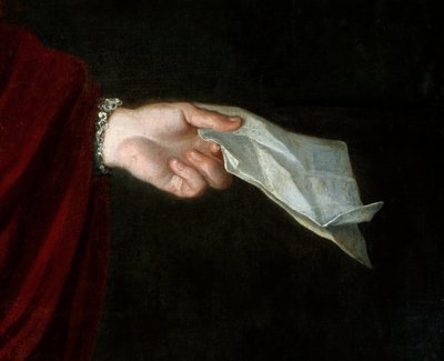 Portrait of Cardinal de Cambout de Coislin, Prior of Longpont (detail) by Unknown artist