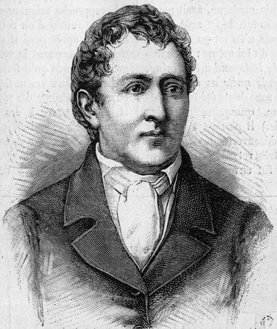 Portrait of Carl Wilhelm Scheele (1742-1786), Swedish chemist. (From an epoch portrait). Engraving in La Nature: revue des sciences et de leurs applications aux arts et a l
