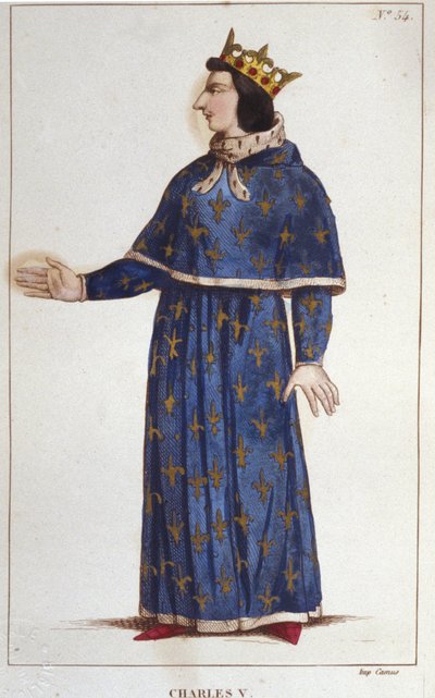 Portrait of Charles V the Wise (engraving of 1830) by Unknown artist