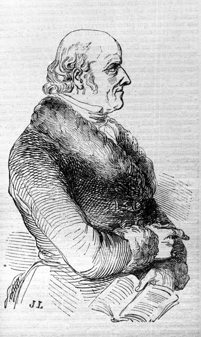 Portrait of Christian Hahnemann (1755 - 1843), founder physician of homeopathy. Engraving of the 19th century. by Unknown artist