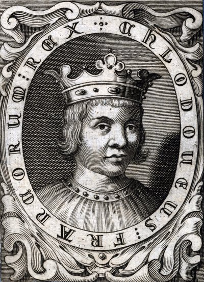 Portrait of Clovis III (? - 695), King of Austrasia (18th century engraving) by Unknown artist