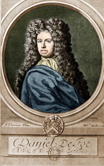 Portrait of Daniel Defoe, English writer and journalist, author of the novel “Robinson Crusoe” by Unknown artist