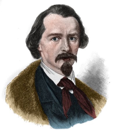 Portrait of Emanuel von Geibel (1815-1884) German poet and playwright. by Unknown artist