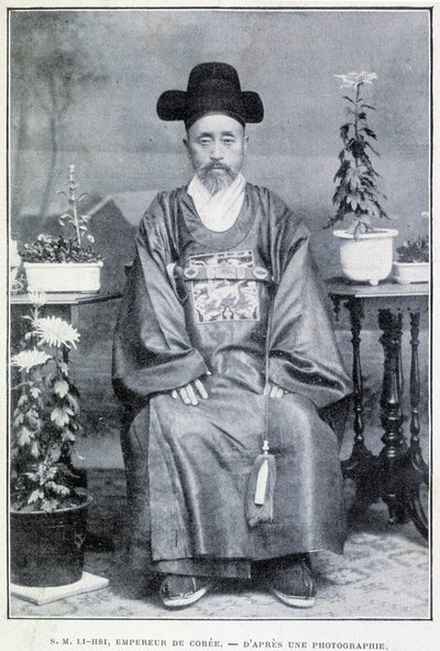 Portrait of Emperor Coreen His Majesty Li Hsi at the end of the 19th century by Unknown artist
