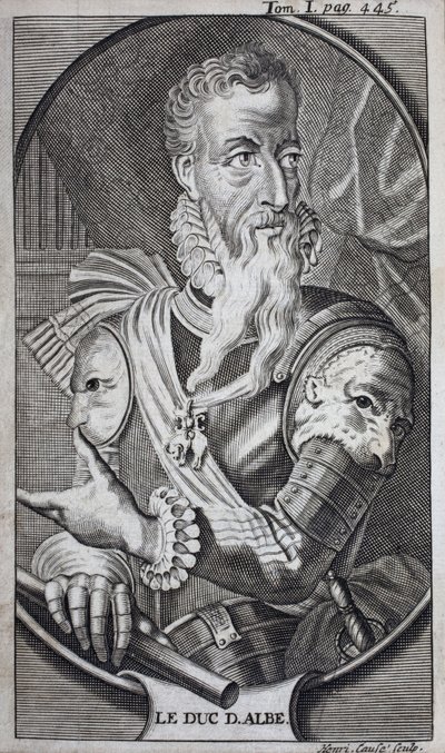 Portrait of Ferdinand Alvare de Toledo, Third Duke of Alba. Engraving to illustrate History of the Netherlands by Unknown artist