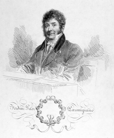 Portrait of Ferdinando Paer (1771 - 1839). He was chapel master of Napoleon I and then director of the Opera Comique by Unknown artist