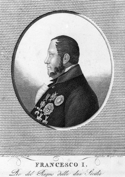 Portrait of Francois 1st, King of the Two Sicilies. by Unknown artist
