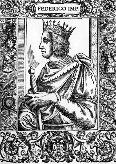 Portrait of Frederic II (1194-1250), German Emperor. by Unknown artist