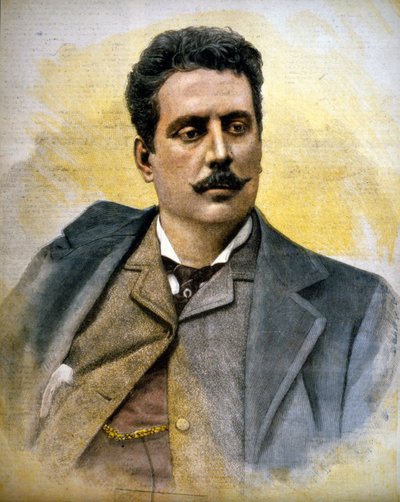 Portrait of Giacomo Puccini, Italian composer by Unknown artist