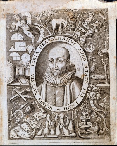 Portrait of Giambattista della Porta on the Frontispiece of 