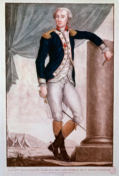 Portrait of Gilbert du Motier, Marquis de Lafayette by Unknown artist