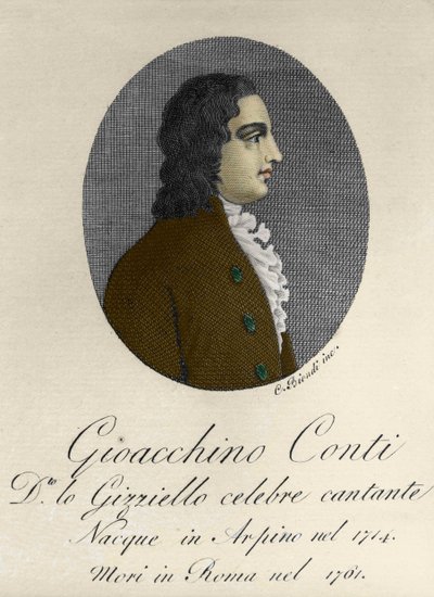 Portrait of Gioacchino Conti, dit Gizziello (1714-1761) (Castrato) the Italian by Unknown artist