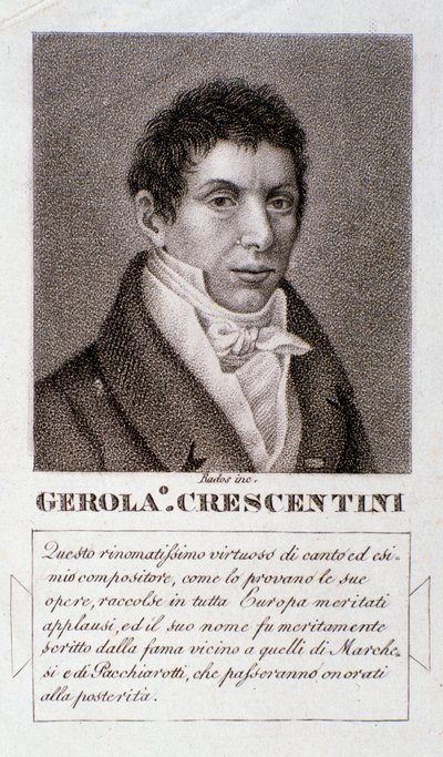 Portrait of Girolamo Crescentini by Unknown artist